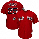Red Sox 25 Steve Pearce Scarlet 2018 World Series Cool Base Player Jerseys Dzhi,baseball caps,new era cap wholesale,wholesale hats